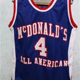 Custom 604 Youth women Vintage #4 CHAUNCEY BILLUPS McDONALDS ALL AMERICAN basketball Jersey Size S-4XL or custom any name or number jersey