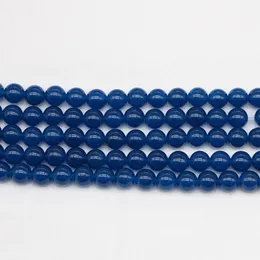 1 STRAND LOT Ciemnoniebieski kwarc kryształowy kamień okrągłe koraliki 4 6 8 10 12 mm luźne koralik dystansowy do biżuterii tworzenie wyników DIY bransoletka h jllsxu