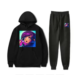 Cartoon Aphmau Merch Men Set 2 Piece Hoodies+Pants Sport Suits Casual Men/Women Sweatshirts Tracksuit Brand Sportwear