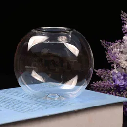 Rund ihålig kristallglasljushållare bröllop ljusstake heminredning för vardagsrum sovrum gratis ljus innehavare
