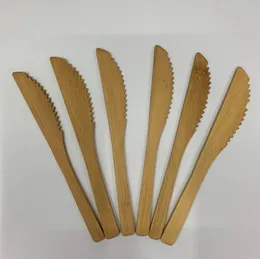 Eşyası Toptan SN1690 Porsiyon Katı Bambu Akşam Bıçak Yeniden kullanılabilir Bambu Peynir Bıçak Tereyağı Jam Karyokaları Yemek /