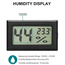Fatchan FY-11 Мини-цифровой ЖК-термометр окружающей среды Гигрометр Черно-белый измеритель температуры влажности в комнатном холодильнике Icebox DBC BH4157