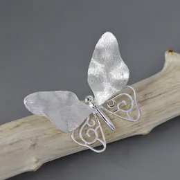 INATURE 925 Sterling Silver Butterfly Brooch For Women Fashion Wedding Jewelry
