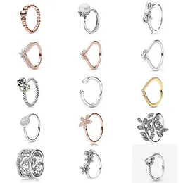 Kakany 100% 925 Sterling Silver Daisy Ring Rose Gold Princess Westbourne Pierścień Oryginalny Moda Kobiety Prezent Wakacyjny Jewelry1