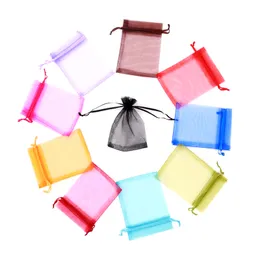 100Pcs/Lot 5*7cm 23 Colors Organza Jewelry Packaging Bag for Gifts/Candy/Jewelry Christmas New Year Gifts Bag