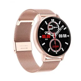 Rotondo Full Touch Smart Watch Donna Bracciale impermeabile ECG Cardiofrequenzimetro Monitoraggio del sonno Smartwatch Uomo per IOS Android VS DT88 SG2 S2