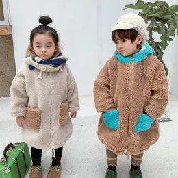 Fashion Baby Girl Winter Jacket Plus Velvet Thick Toddler Child Warm Sheep Like Coat Wool Baby Boy Coat Girls Clothes 1-6 Year LJ201125