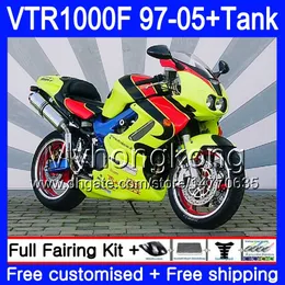 Body +Tank For HONDA SuperHawk Light green VTR1000F 97 98 99 00 01 05 56HM.58 VTR1000 F VTR 1000 F 1000F 1997 1998 1999 2000 2001 Fairings