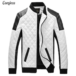 Preço de atacado 2020 novo design masculino inverno outono couro do plutônio blackwhite moda magro jaqueta xadrez para homem dropshipping