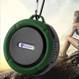 C6 Portable Wireless Mini Bluetooth Högtalare Vattentät Subwoofer Bluetooths Ljudlåda Högtalartelefon TF-kort Handsfree-duschhögtalare A02