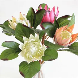 6pcs Fake Protea Cynaroides 19 "Silk Protea Cynaroides Flor Quatro Cores Para Casa Decorativa Casamento Centerpieces LJ200910