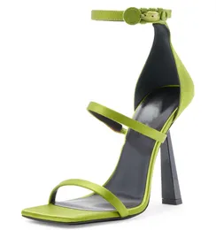 kvinnor riktiga 2024 damer äkta läder 0 cm höga klackar sommar sandaler bröllopsklänning gladiator sexiga skor en-linje spänne smal band solid mocka storlek 34-43
