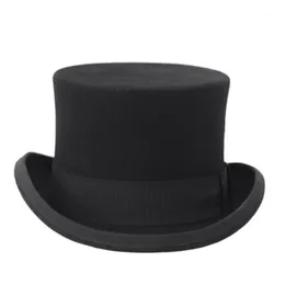 Breda Brim Hats Style Europeiska premiärminister British Gentleman Cap Stage Performance Top Hat Retro Fashion and Personality President Headwea