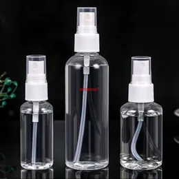 50 pcs 10ml 20ml 30ml 50ml 100ml transparente vazio pequeno garrafas de pulverizador de plástico recipiente recipiente recipiente cosmético