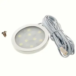 LED-skåplampa 9LEDS SMD5050 DC12V 120LM 1.8W Runda tunna möbler Downlight Kökspot Accent Light