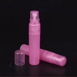 30 sztuk / partia Promocja 5ml Plastikowy Pink Spray Bottle Puste 1 / 6oz Refillable Kobiety Mini Kosmetyczne Parfum Pojemnik Małe Perfum