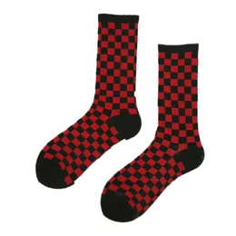 Mens Women Designer Brand Socks Checkered Color Trend Cross-border Hot Socks Japanese Vintage Wind Creative Brand Casual Long Cotton