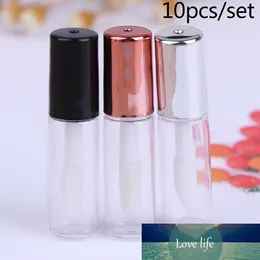 10 stücke leer transparent pe lip gloss rohre kunststoff lippen balm rohr lippenstift mini probe kosmetische container mit kappe
