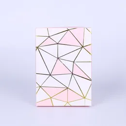 선물 랩 200pcs 핑크 스탬핑 디자인 종이 케이크 박스 초콜릿 문 케이크 쿠키 파티 21.8x15x5cm 도매 1