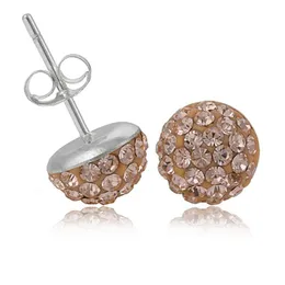 Fashion Jewelry For Women 316L Stainless Steel Pendientes Crystal Ball Earrings Retail and Wholesale