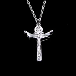 Mode 34 * 24mm Cross Jesus Pendant Halsband Länkkedja för Kvinna Choker Halsband Kreativ Smycken Party Present