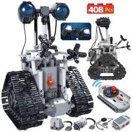 Soc Peak Klassischer High-Tech-RC-Roboter mit Fernbedienung, 2,4 GHz, mit Motorbox, 408 Bausteine, Ziegelsteine, kreatives Spielzeug für Kinder