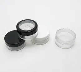 50 x 5G Empty Small Plastic Powder Jar with hole Seal Case Cosmetic packaging containers