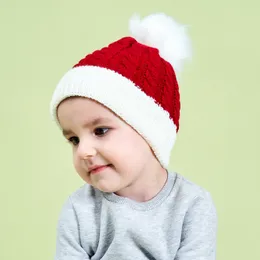 赤ちゃんと男の子の女の子の子供の冬の帽子のクリスマスの暖かいポンポンのビーニー新生帽子ボンネット