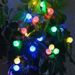 220V 6M 40 Warm White Fairy String Holiday Lighting Rattan Ball LED Light Wedding Party Decoration 201203