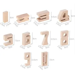 Wooden 1-10 Number Building Blocks Digital Baby Early Educational Learning Montessori Toys C0119283w