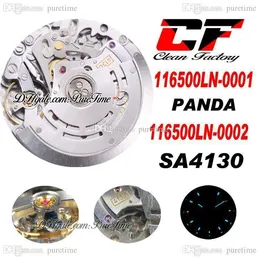 Ren CF V3 116500 SA4130 Automatisk kronograf Mens Titta på svart keramik Bezel White Dial 904L Oystersteel Armband Super Edition204T