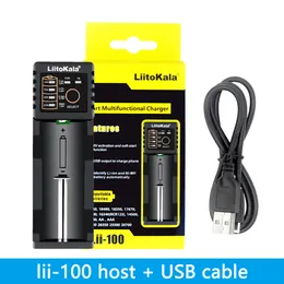 卸売liitokala lii-100b lii-100 18650バッテリースマート充電器26650/18350/16340/18500/AA/AAA 3.7V 1.2V Ni-MH Ni-CDリチウム