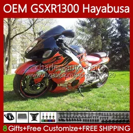 Injection Body For SUZUKI Hayabusa GSXR-1300 GSXR 1300 CC 2008 2019 77No.214 GSX-R1300 GSXR1300 08 09 10 11 12 13 1300CC GSX R1300 14 15 16 17 18 19 OEM Fairing orange flames