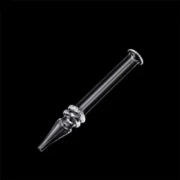 5 Inches Quartz Dab Straw Portable Pen Style Dab Mini NC Clear Heady Quartz Tips Dab Tube för vaxtorra örteriggar