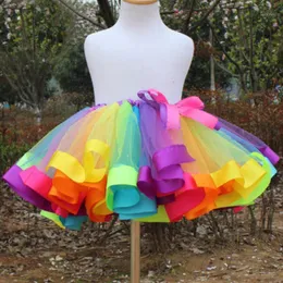 Skirts Baby Girl Colorful Pettiskirt Ballet Dance Wear Kid Tutu Skirt Party 1-9Y