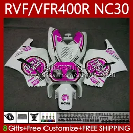 Karosseri för Honda RVF VFR 400 RVF400 R 400RR VFR 400R VFR400R 89 90 91 1992 1993 79NO.93 NC30 V4 VFR400 R 89-93 Lucky Rose RVF400R VFR400RR 1989 1990 1991 92 93 Fairing