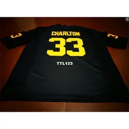 3740 # 33 Taco Charlton Michigan Wolverines Alumni College Jersey S-4Xlor Niestandardowe Nazwa lub Jersey Number