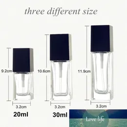 5pc 20ml 30ml 40ml Clear Square Glass Lotion Bottle Essential Oli Fuktgivare Facial Flytande Kosmetisk Cream Travel Bottle