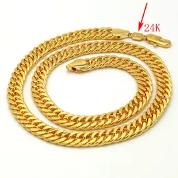 Cuban Curb Chain 24K Stamp Link C Thai Baht Solid Gold GP