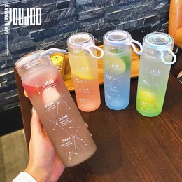 JOUDOO 460ml Summer Cool Water Bottle Prosted Glass Bottles Women Girl Student Leakproof Drinkware Best Gift 35 201126