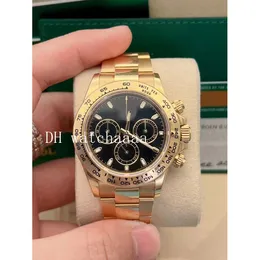 None Chronograph 116508 Gold Black Index Dial Watch 40mm Automatic Men's Watch