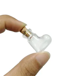 10 pcs 20x24x6 mm Small Glass Bottles With Corks DIY Mini Clear Transparent Jars Gifts Vials Lovely Little Pendants