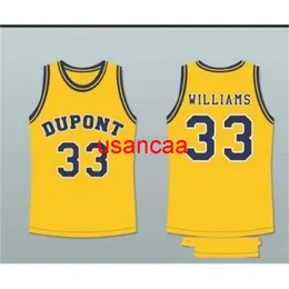 custom XXS-6XL Vintage Men #33 JASON WILLIAMS DUPONT HIGH SCHOOL College jersey or custom any name or number