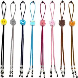 Kinder mit Brillen einstellbarer Riemen/Kinder Brille Retainer Cords Saiten Lanyards/Gesichtsmaskenhalter für Jungen und Mädchen mit Cartoon Slider