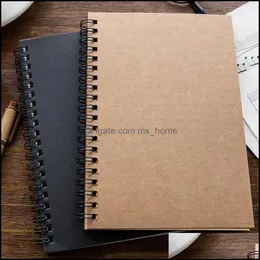 Anteckningar Anteckningar Office School Supplies Business Industrial Portable Kraft Papers Black Ding Sketch Notebook Spiral Journal Notebooks Suppli