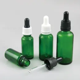 10 x 5ml 10ml 20 ml 30ml 50ml Garrafa de gotinha de pipeta de vidro verde 1oz óleo essencial com soro e líquido