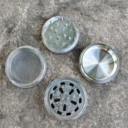 Popolare macinino per sigarette in acciaio inossidabile con diametro di 64 mm, smerigliatrice per sacchetti di flanella di alta qualità a quattro strati