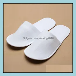 Disposable Slippers Bath Supplies El Home & Garden Nice Quality Soft One-Time Shoe White Sandals Babouche Travel Shoes Drop Delivery 2021 Op