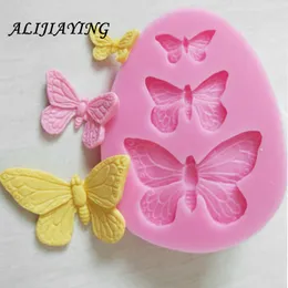 1pcs sugarcraft fjäril silikonformar fondant mögel kaka dekorera verktyg chokladformar bröllop dekoration mögel d0101