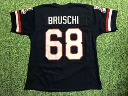 Custom Football Jersey Men Youth Women Vintage 68 TEDY BRUSCHI CUSTOM Rare High School Size S-6XL or any name and number jerseys